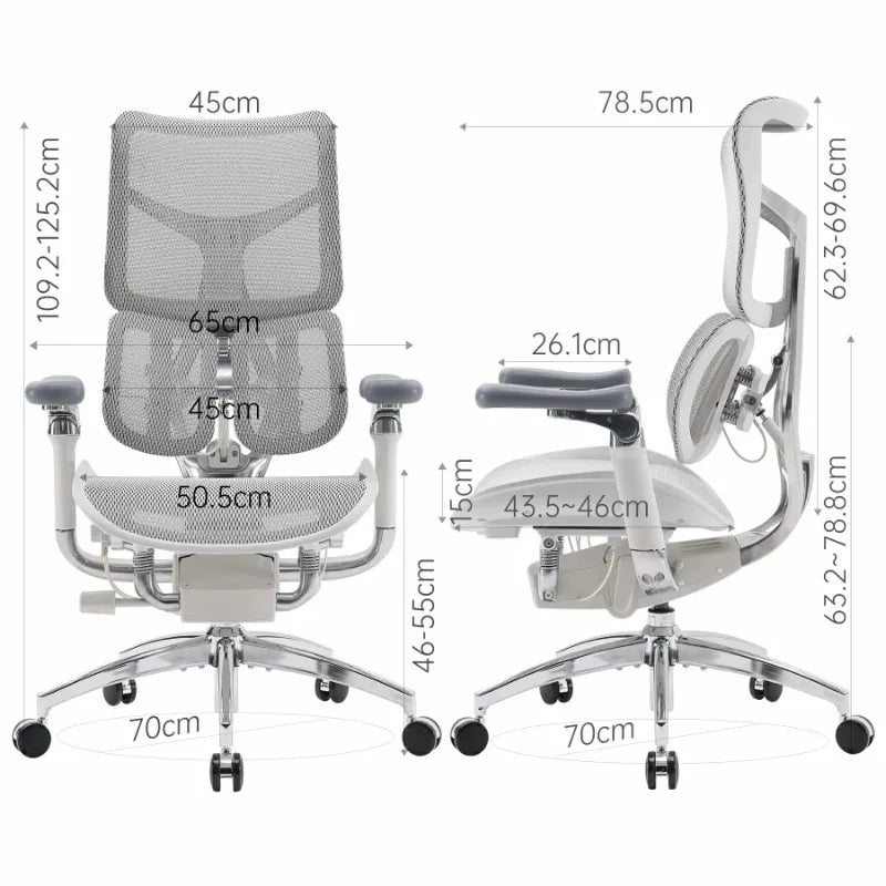 Ergonomic Office Chair Computer Chair with Dual Lumbar Support 6D Armrests Adjustable Rolling Mesh Gaming Chair office furniture