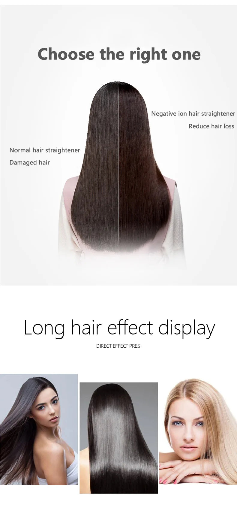 Sokany Professional Hair Straightener Ceramic Glazed No Damage 110-240V Salon Quality Styling Tool