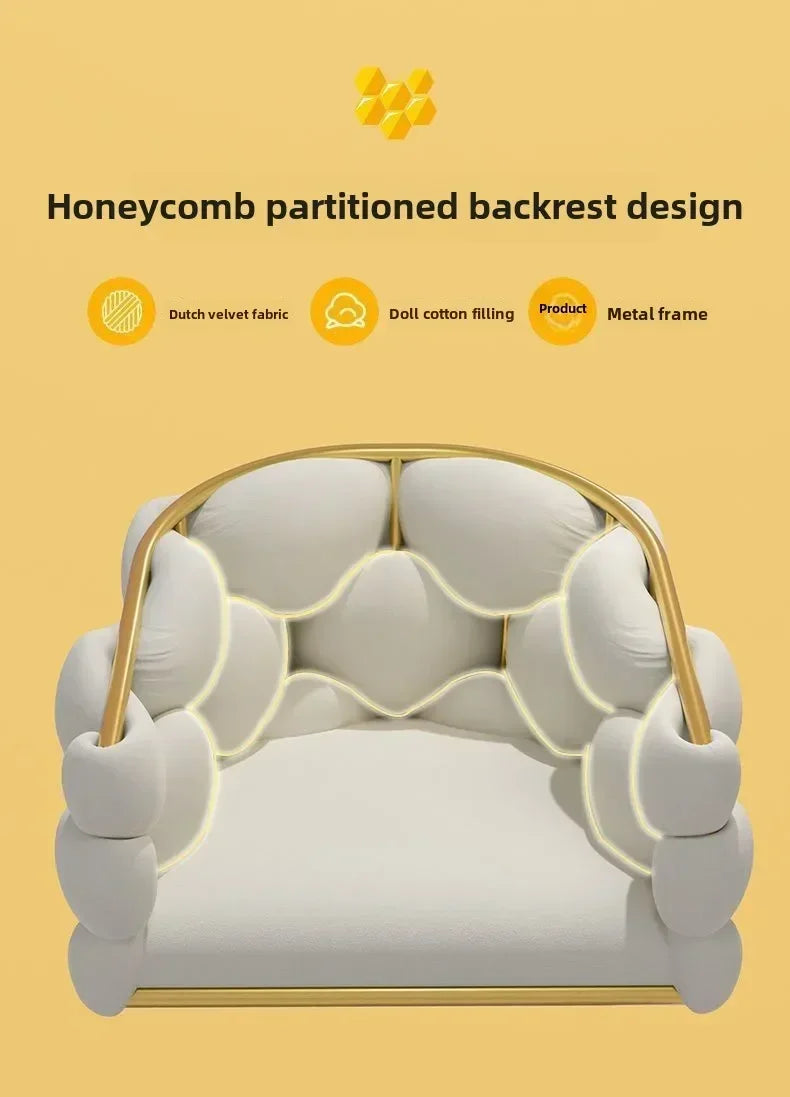 Formwell Leisure Single Sofa Chair Velvet Armchair with Gold Legs Makeup Chair with Upholstered for Living Room Bedroom