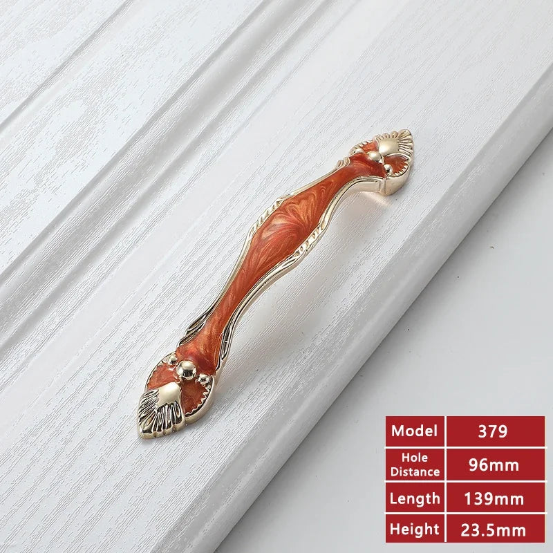 YM Red Amber Cabinet Handles Drawer Knobs for Kitchen Dressers Closets Wardrobe - Furniture Storage Door Pulls