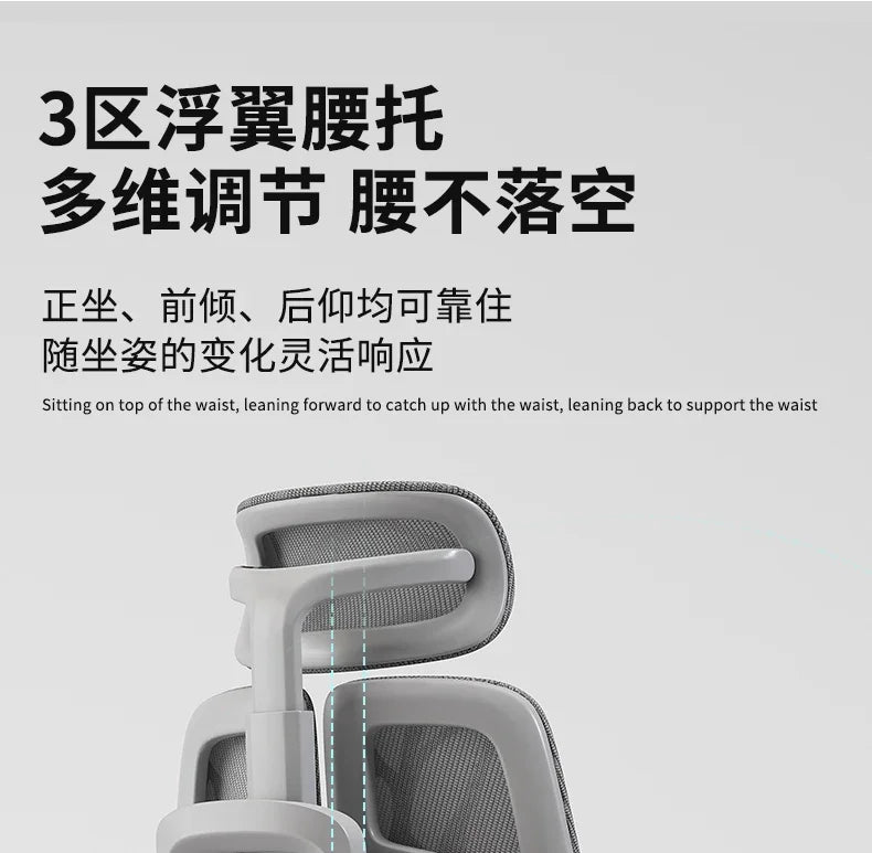 Ergonomic Lift Office Chair with Lumbar Support Household Gaming Esports Chair Household Computer Chair