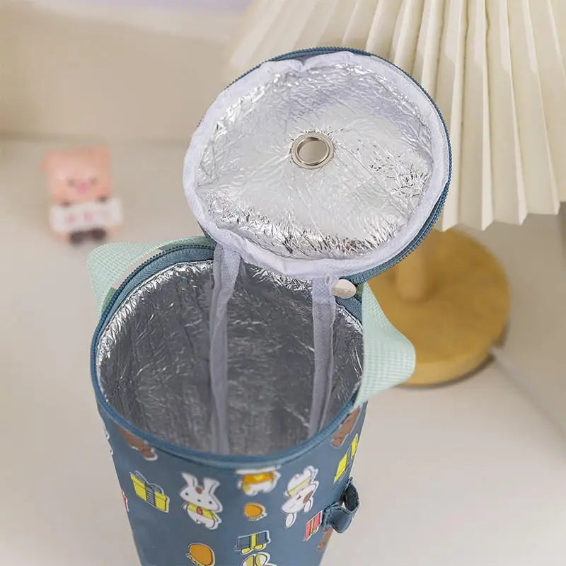 Portable Milk Tea Tote Bag Heat Preservation Bag Carrying Insulated Cup Cover Umbrella Bag Handbag Camping Drinkware Accessories