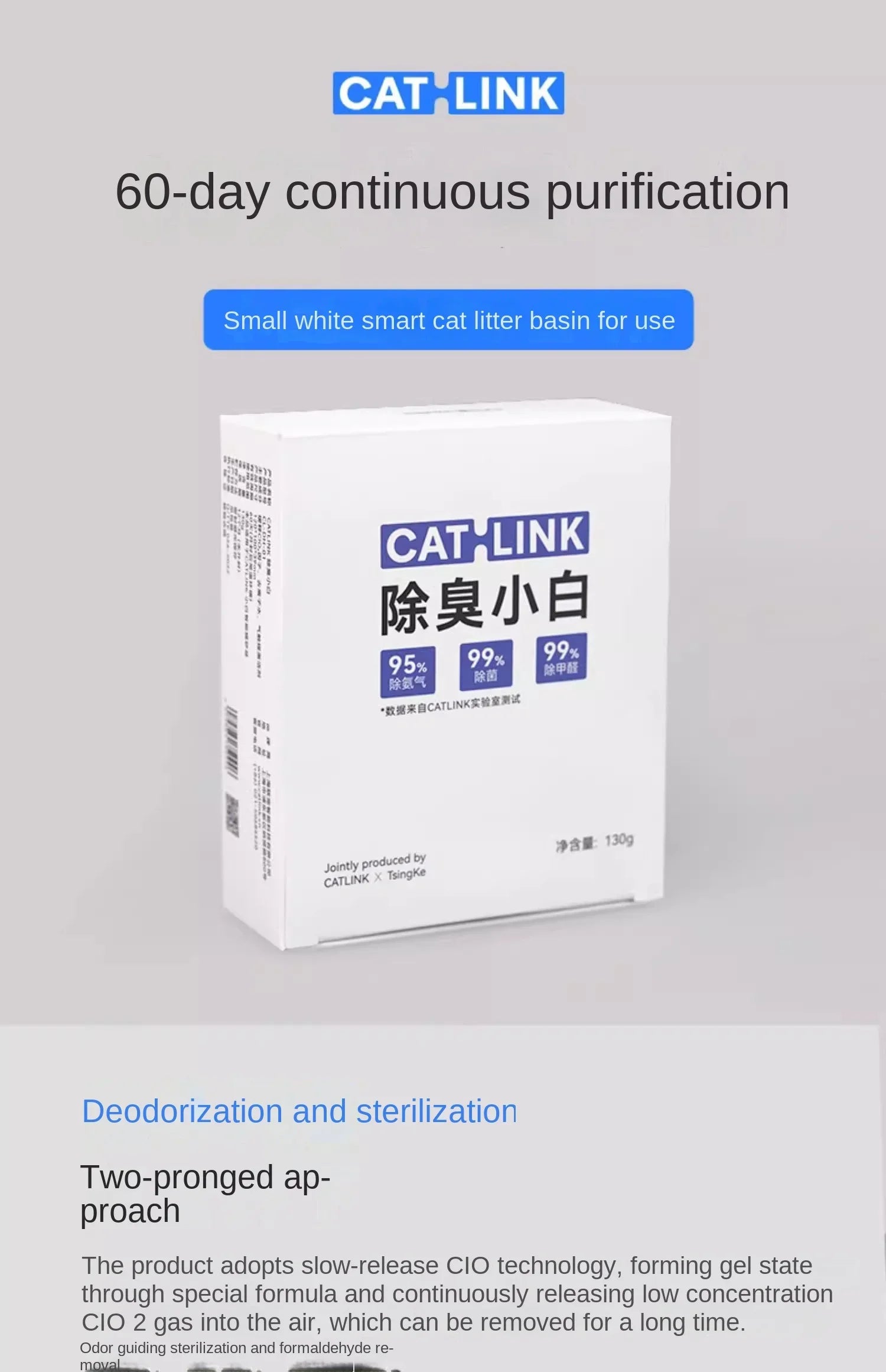 CATLINK Accessories Special Deodorization Gel Deodorization Small White Cat Litter Basin Garbage Bag Suitable for Small White