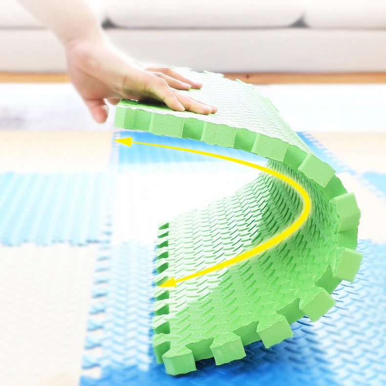 8Pcs/2.5cm Thick Nonslip Baby Crawling Play Mat Soundproof Puzzle Gym Mat for Children's Room and Eco-Friendly Puzzle Mat