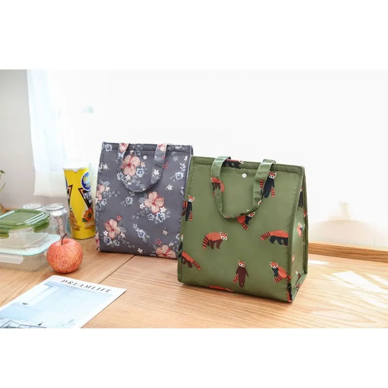 Waterproof Foldable Handheld Lunch Insulated Bag, Aluminum Foil Insulated Large-capacity Storage Lunch Box, Bento Bag