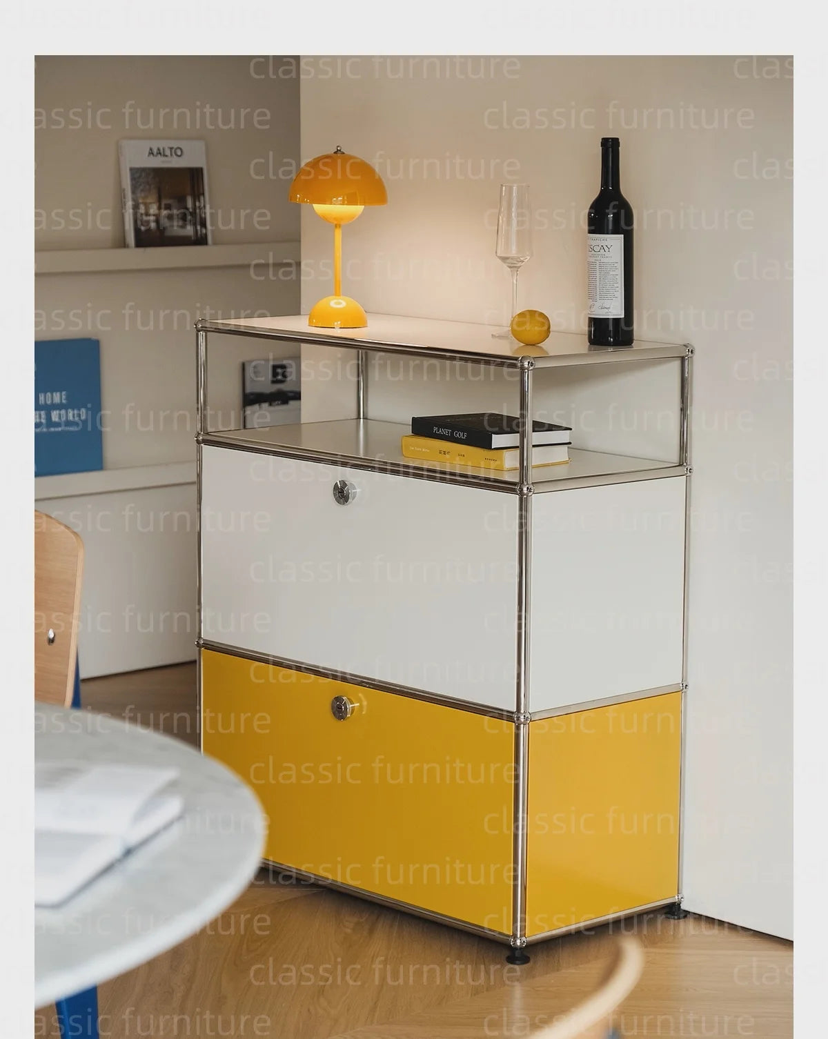 Modular Module Furniture Magazine CD Display Customized Metal Stainless Steel Cabinet  Storage  Sideboard Shelf DIY Living Room