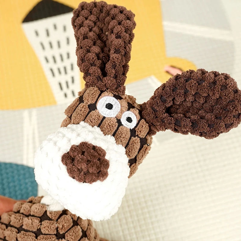 Dog Sounding Toy Molar Training Decompress Interactive Bite Resistant Donkey Shape Plush Toys Pet Dog Supplies