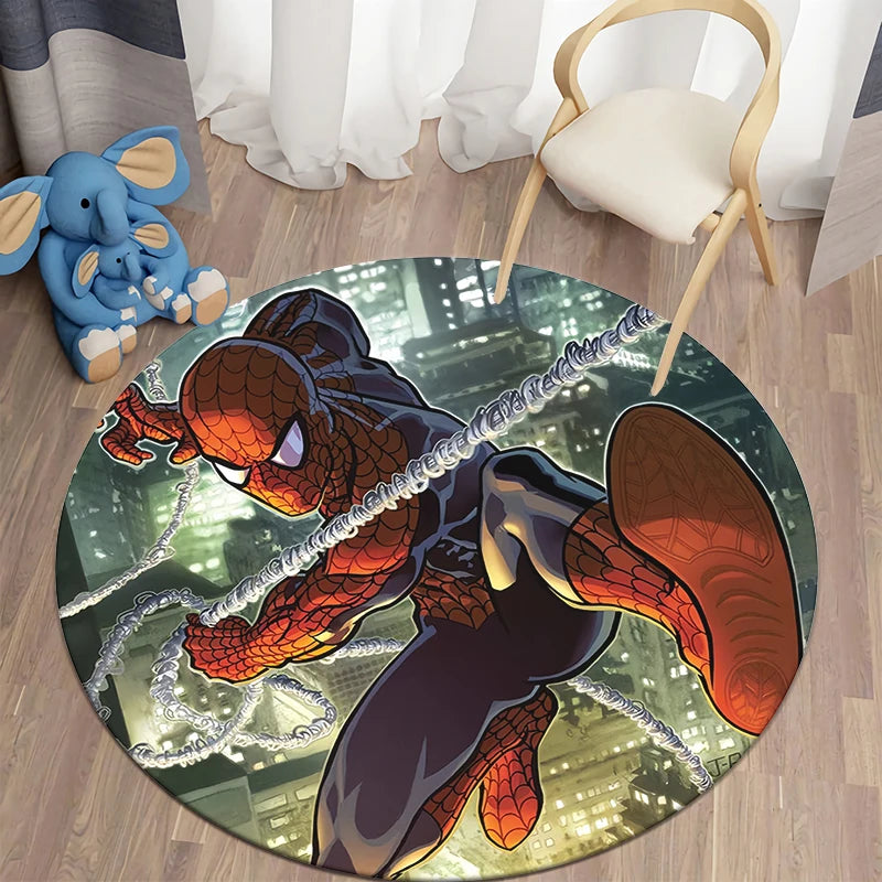 Spider Man,handsome,HD Printed Round Carpet.Bedroom,office,Balcony,Entry Door,Sofa,bed,Chair Non-slip Mat.Gift,Picnic,Camp,Rug