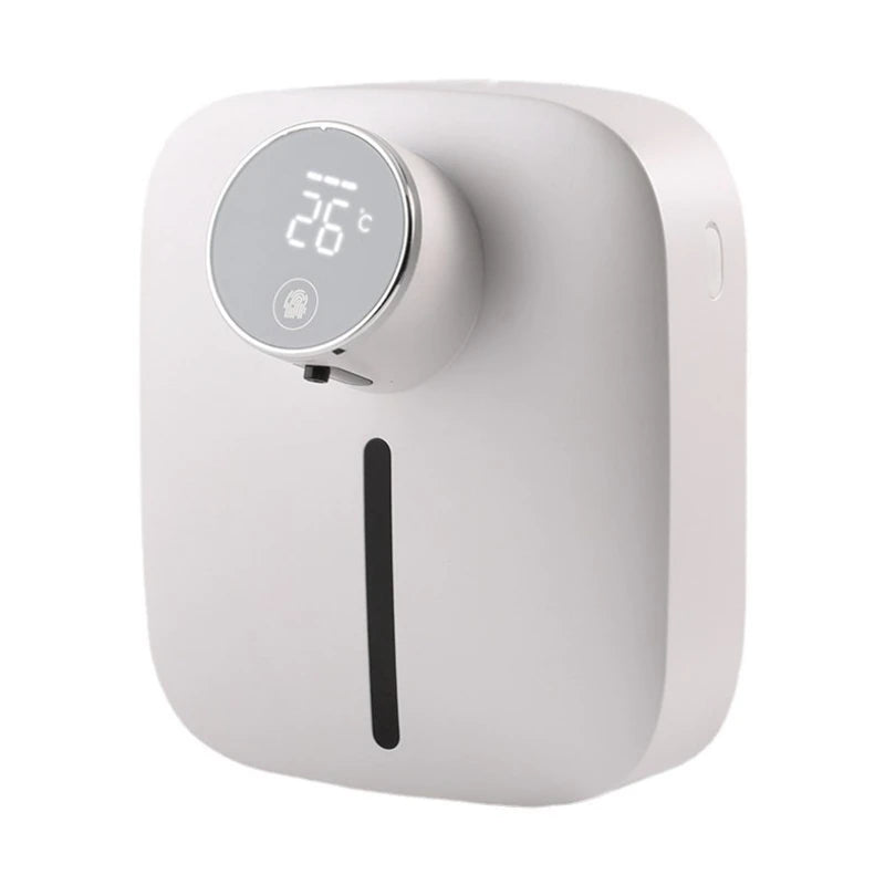 Wall-mounted Automatic Soap Dispenser Multifunctional Infrared Sensor LED Digital Display Touchless Foam USB Rechargeable