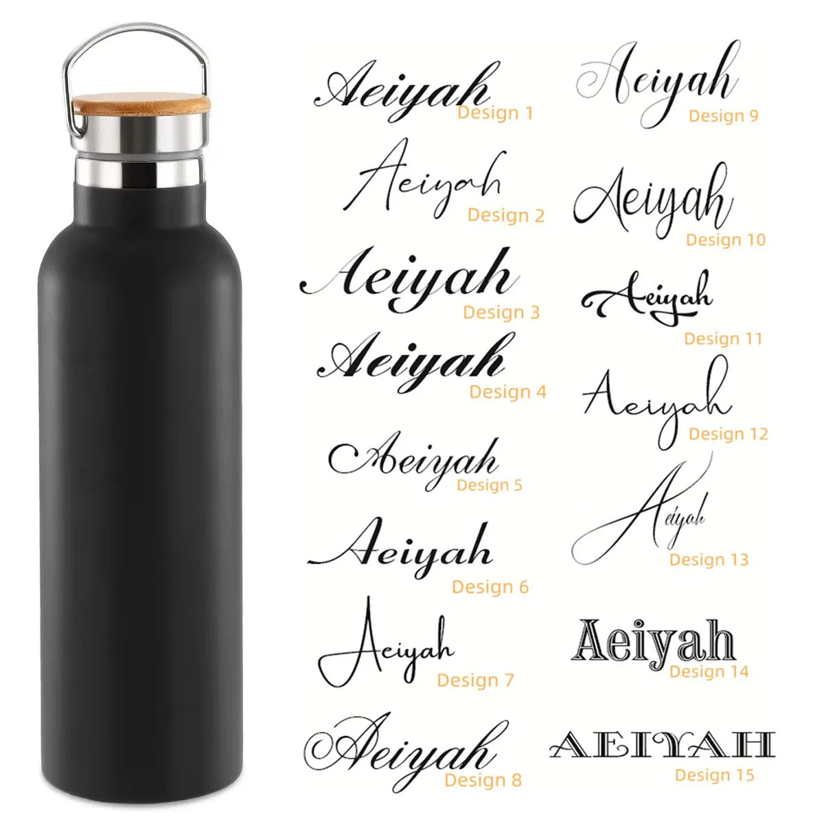 Custom Matte Stainless Steel Insulated Bottle Personalized Double-Wall Vacuum Flask  Keep Hot Cold Water Bottle Office Drinkware