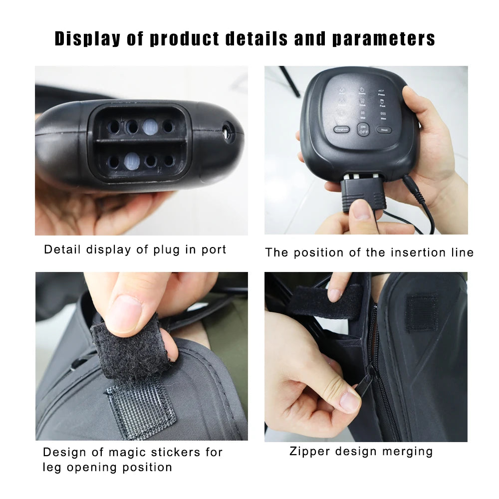 Air Compression Leg Massager Wraps Around The Feet Ankles Calves Muscles Massages And Relaxes Cycling Compression  Power Boots