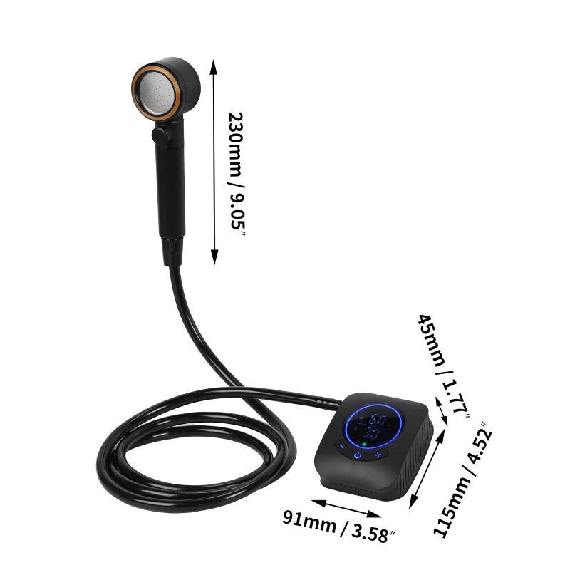 Camping Shower 3.6V 8000mAh IPX8 Rainproof  Portable Power Supply for Outdoors Rechargeable Camp Shower Outdoor Shower