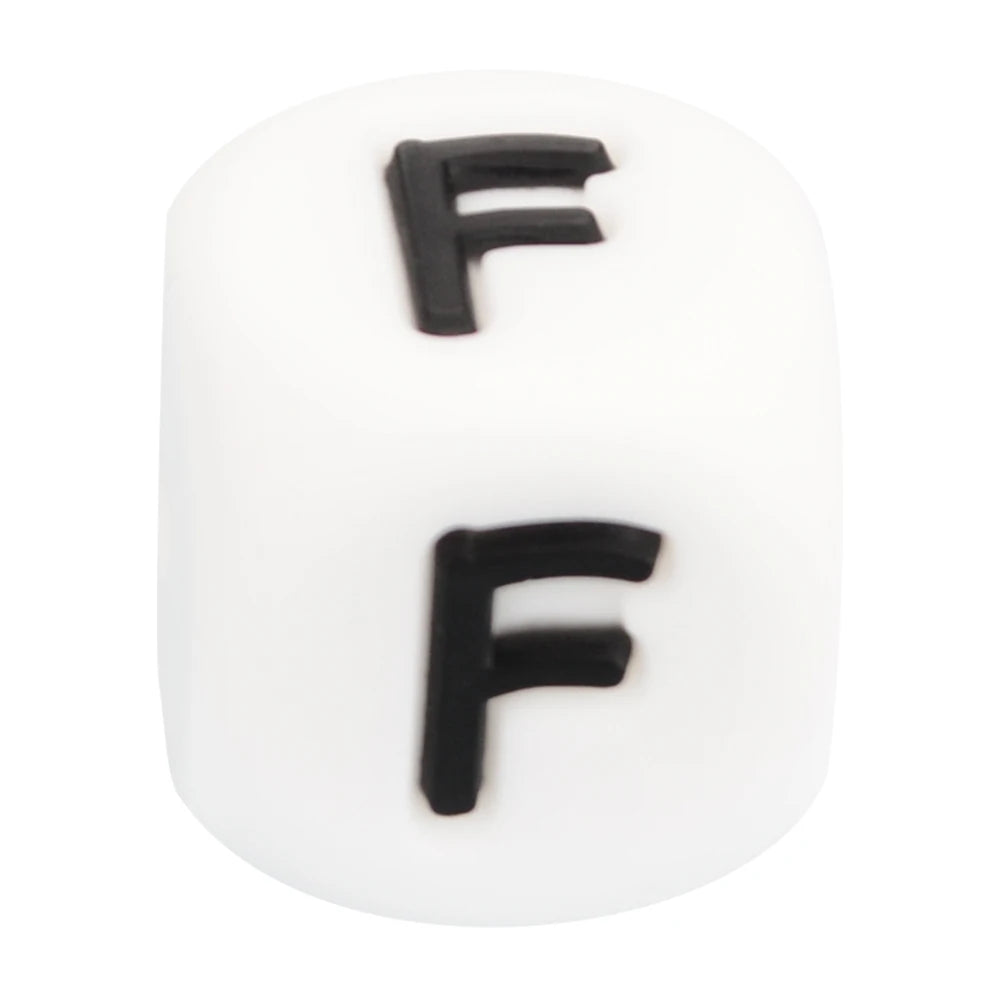 LOFCA 40pcs Alphabet Silicone Letter Beads 12mm Teething Beads Food Grade Teether English Letters Baby Nursing for Teething