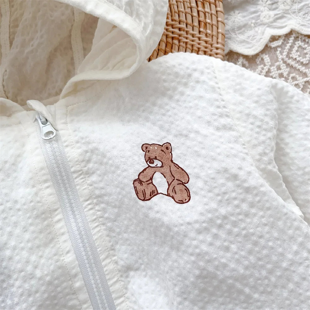 Baby Girls Boys Sun Protection Coat - Cute Infant Outerwear for Breathable Air-conditioned Autumn Clothes,Thin Kids Children Top