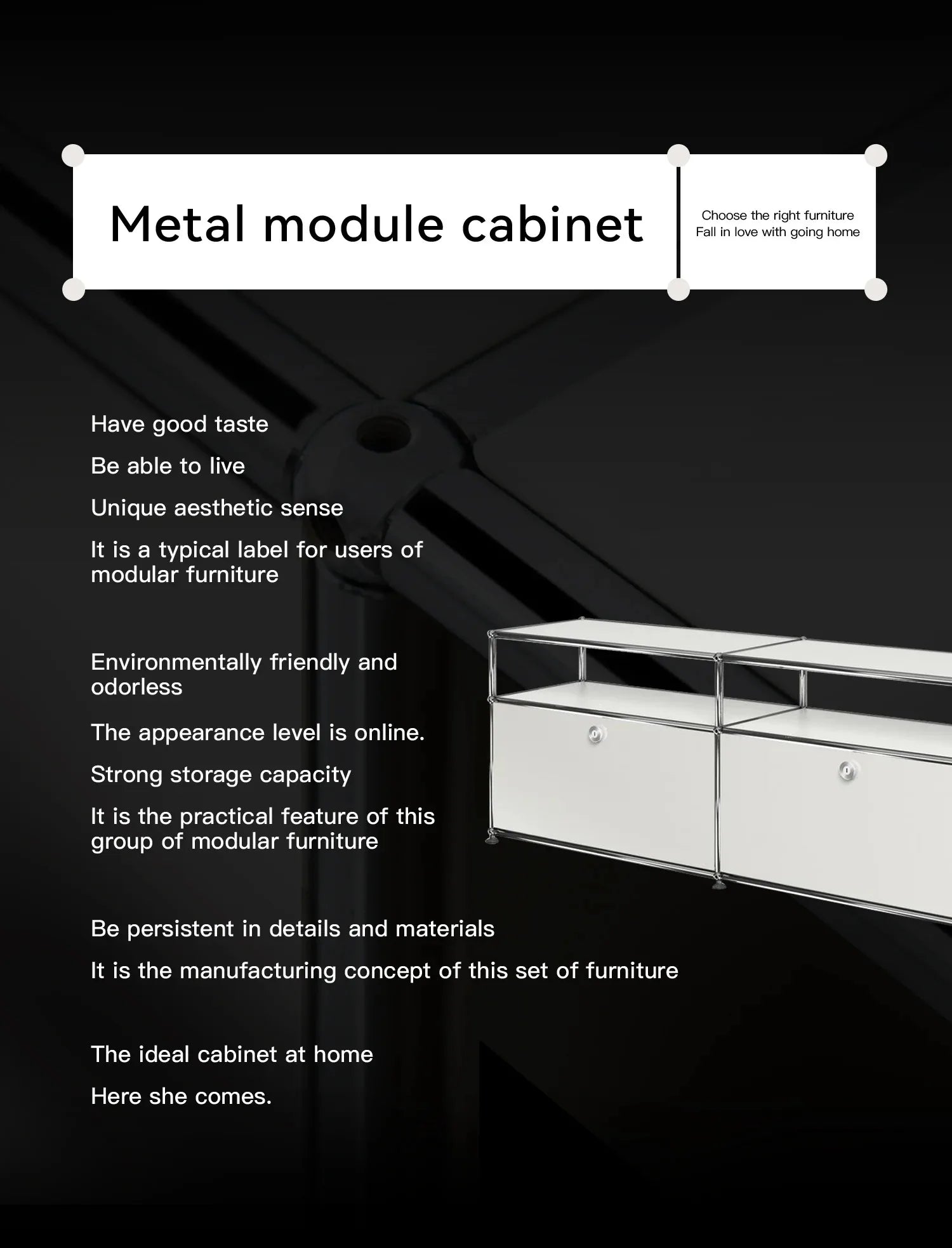 Modern Modular Metal Desk with Storage Cabinet Standing Desk Office Desk Computer Table Room Desks