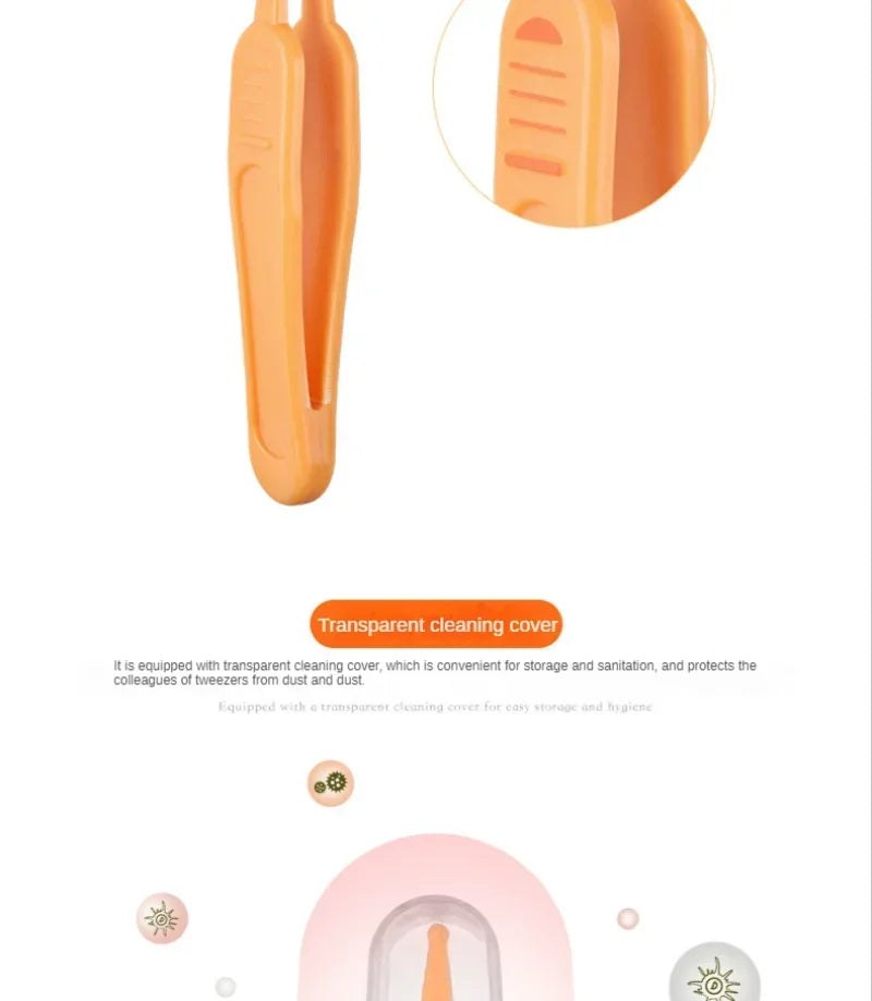 Baby Plastic Tweezers Nose Cleaner Tool Kids Safety Tweezers Cleaning Forceps Toddler Nasal Cavity Care Supplies Baby Essentials