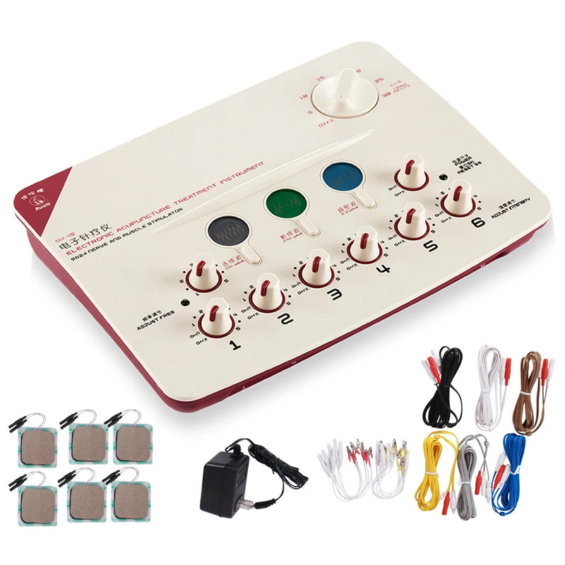 EMS Electroacupuncture Stimulation Massage Instrument 6 Waveform Output Low-Frequency Muscle Stimulation For Relaxation Therapy