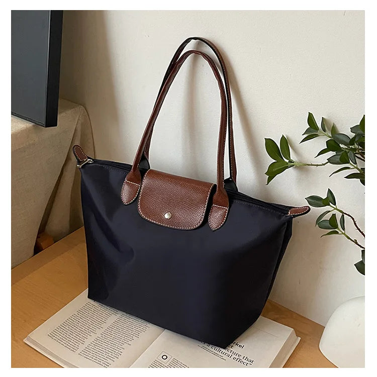 Women's shoulder bag new large-capacity tote bag armpit bag female Longxiang bag fashionable handbag