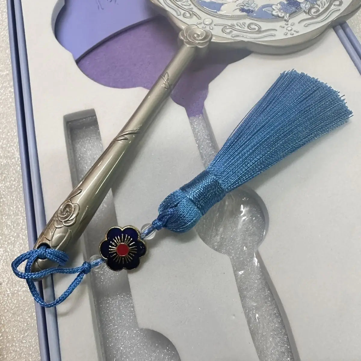 Handheld Relief Metal Mirror from Nanchang Tengwang Pavilion, a Chinese tourist souvenir