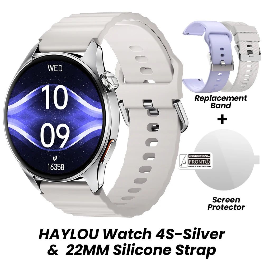 HAYLOU Watch 4S GPS Smartwatch 1.43” HD AMOLED Display 5 Satellite GPS Positioning 120+ Workout Modes Sport Fitness Smart Watch