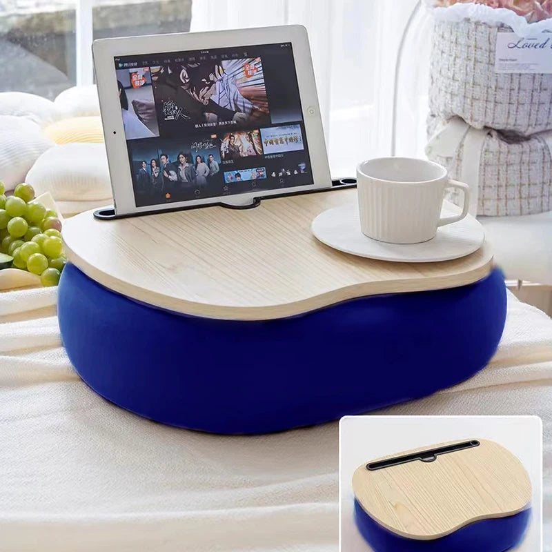 ‌Magnetic Snap-On Lap Desk Memory Foam Cushioned Laptop Tray Ergonomic Study Table for Bed/Couch/Dorm Anti-Slip Book Holder