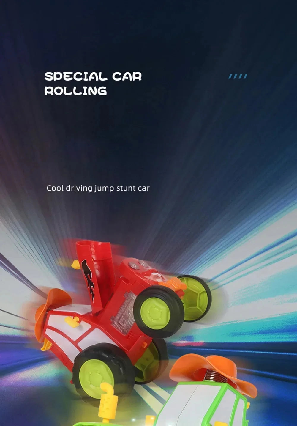 Crazy Jumping Stunt Car Wireless Infrared Remote Control Car Dance Lights Music Swing Fun New And Unique Children's Toys