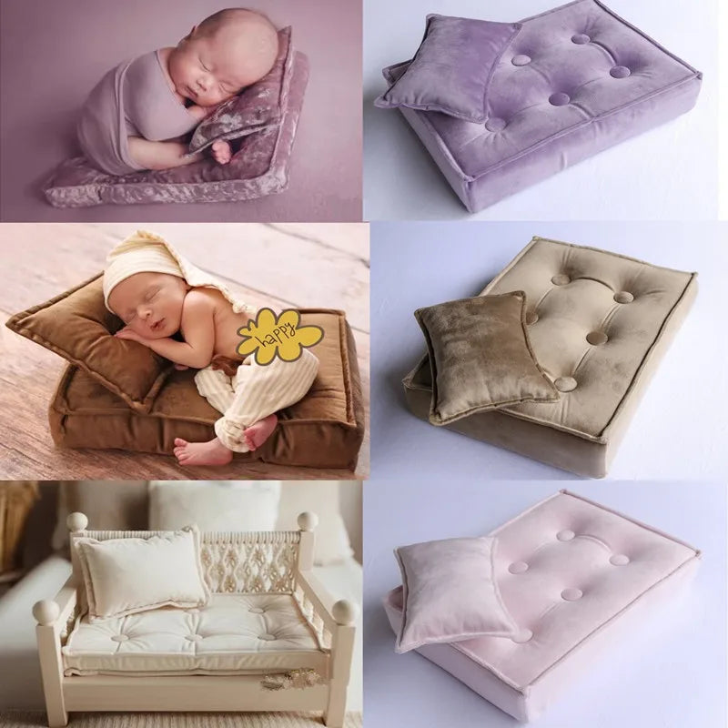 Newborn Photography Props Mini Mattress Cushion for Baby Bed Basket Chair Posing Bedding Fotografia Accessories