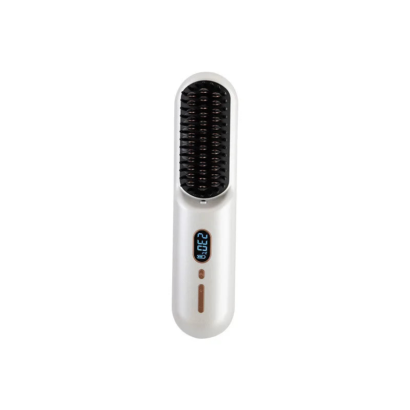 Household Wireless Portable Digital Negative Ion Straight Hair Comb TYPE-C Charging Roll Dual Purpose Straight Comb