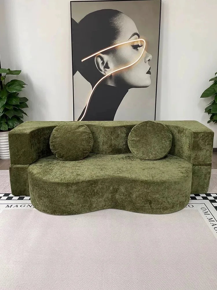 Teddy Sofa Multifunctional Transformable Vacuum Compression Sofa Bed Flip Foldable Washable Customizable Couch for Living Room