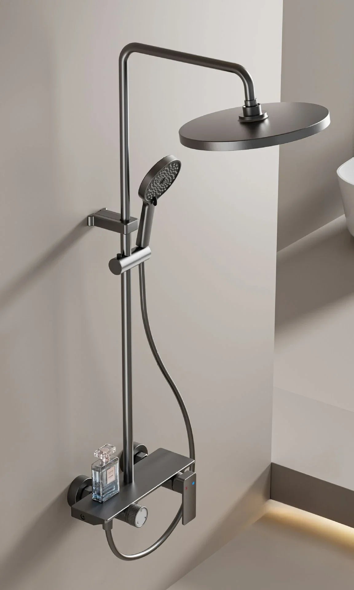 Knob Type Three Ways Water Outlet Sunflower Shower System Wall Mounted Bathroom Shower Faucet Set Rainlfall Bathroom Shower Set