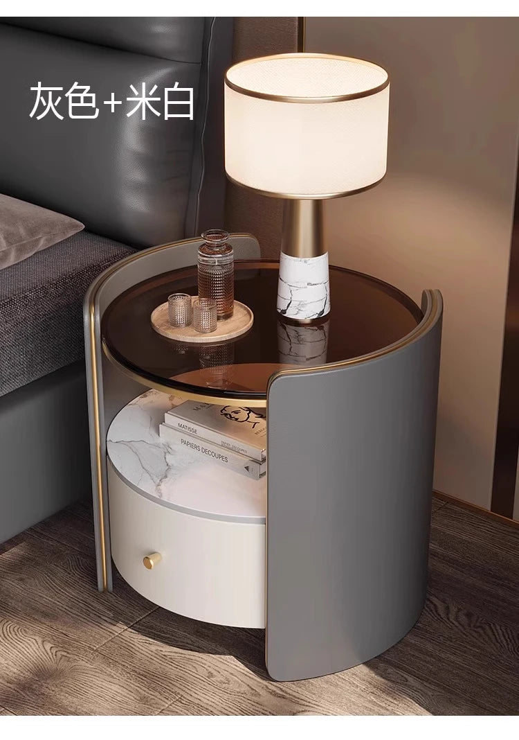 Tall Nordic Nightstands Organizer Design Beige Luxury Modern Bedside Table Space Saving Unique Szafki Nocne Furniture Home