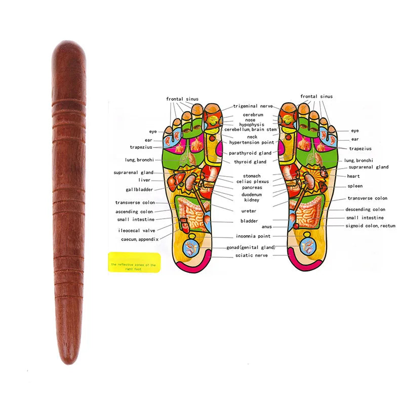 Wooden Acupoint Stick Dial Stick Massage Stick Meridian Pen Foot Sole Acupoint Massage Tool