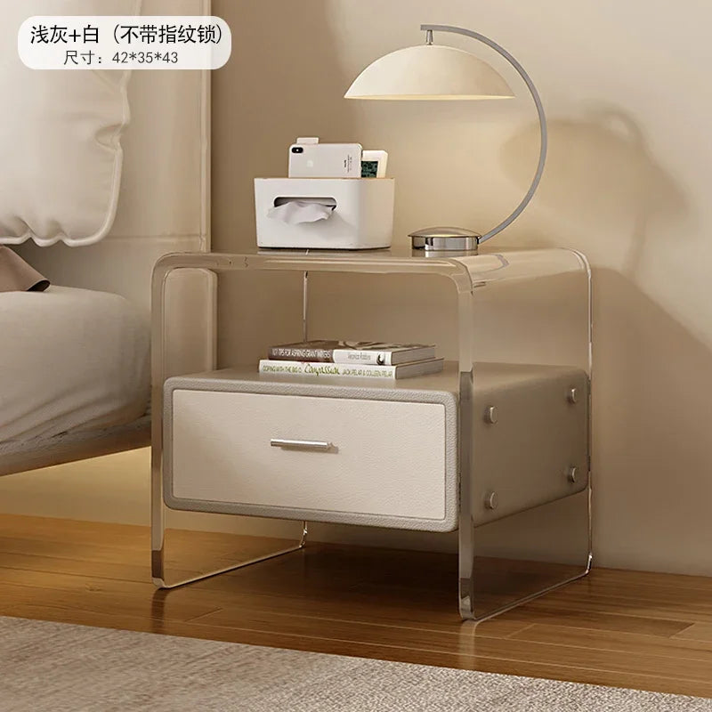 Acrylic Minimalist Nightstand Storage Trendy Drawer Simple Bedside Table Modern Simple Mesitaa De Noche Bedroom Furniture