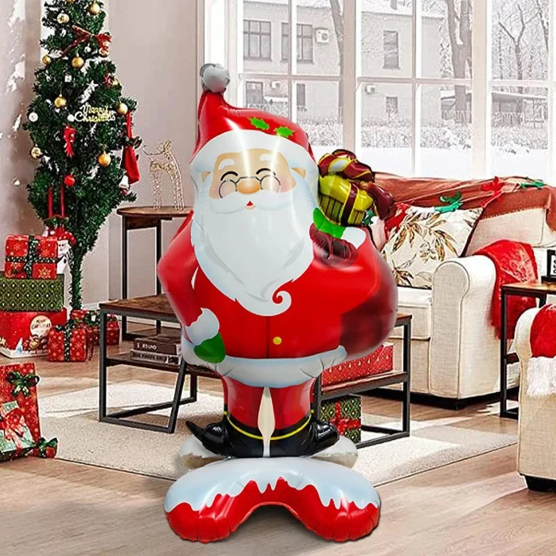 119cm Large Santa Claus Aluminum Foil Balloon for Christmas Party Decorative Supplies New Year 2025 Decor Gifts