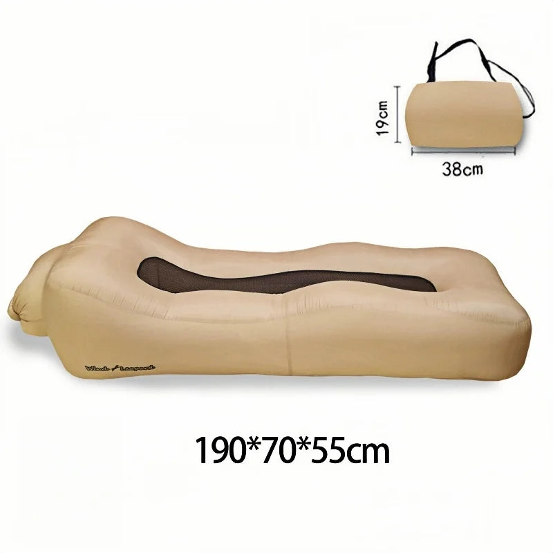 Outdoor Inflatable Sofa Boat, Amphibious Portable Lazy Inflatable Bed, Camping Music Festival Mattress Cushion, Leisure Vacation