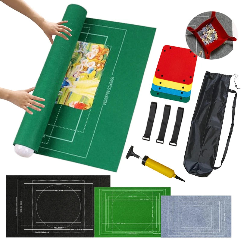 Puzzle Storage Blanket Children Puzzle Toys Multiple Specifications with Bag Portable Parent-child Early Education Gifts TMZ