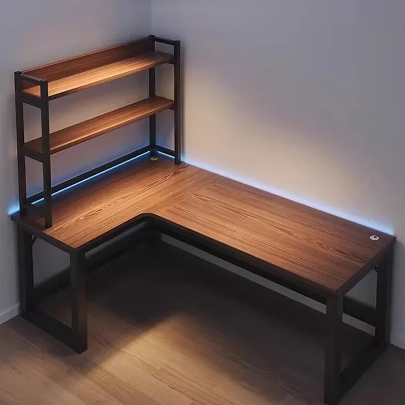 Creative Corner Computer Desks European Office Furniture Double Table Internet Cafe Gaming Desk Home Bedroom Wooden Study Table