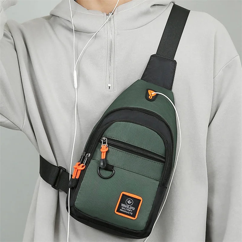 Chest Bags Men's One Shoulder Crossbody Bag Large Capacity Outdoor Sports Leisure Fashion Small Shoulder Bag Backpack Men's