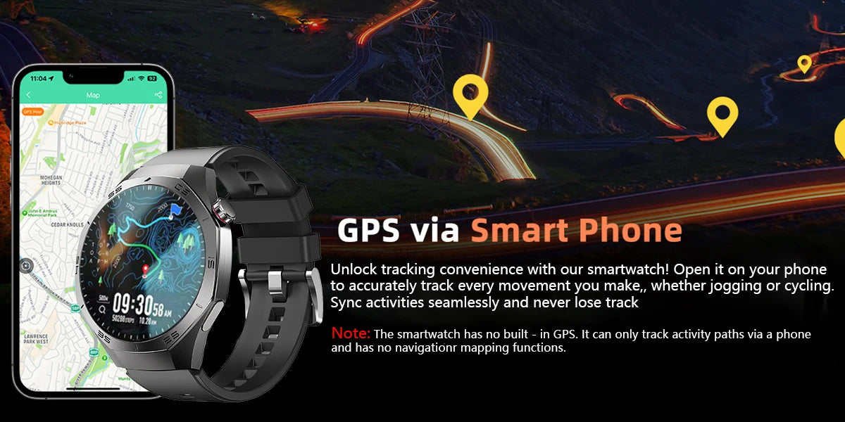 2025New For Android and ios Smart Watch Men AMOLED Screen GPS Motion trajectory Heart Rate Bluetooth Calls SmartWatch Waterproof