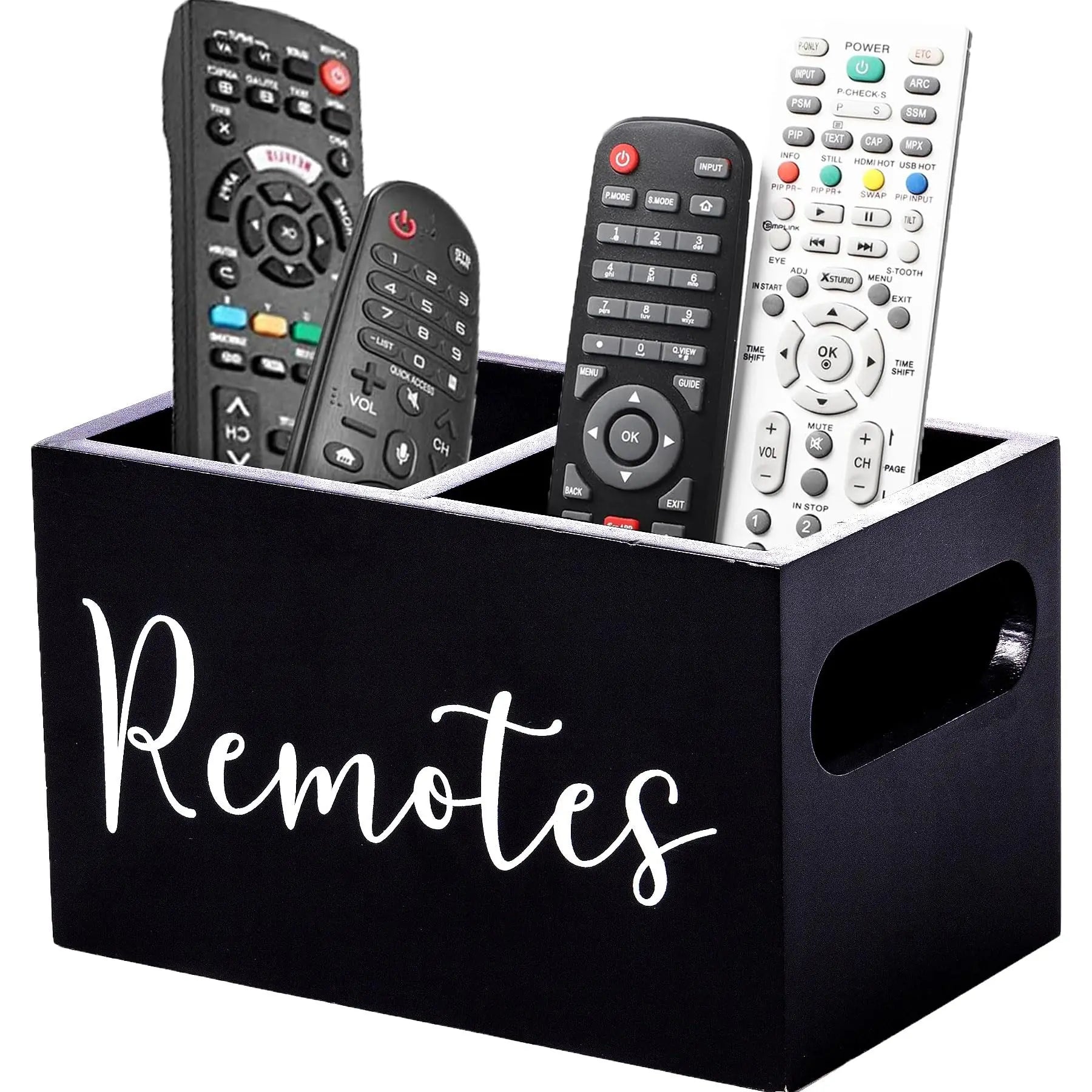 Remote Control Holder TV Remote Holder Remote Holder Remote Organizer Caddy Table Wooden Remote Box for Nightstand Bedside Caddy