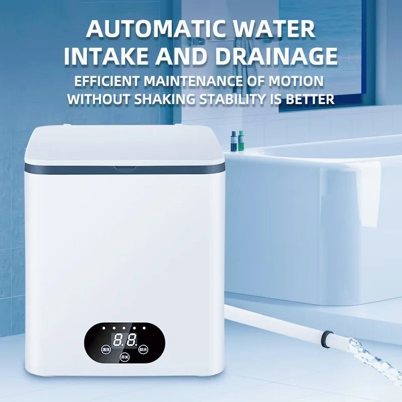 Blue-Purple Antibacterial Mini Washing Machine for Socks Underwear Towels Baby Clothing Small Pieces of Laundry Compact Washer