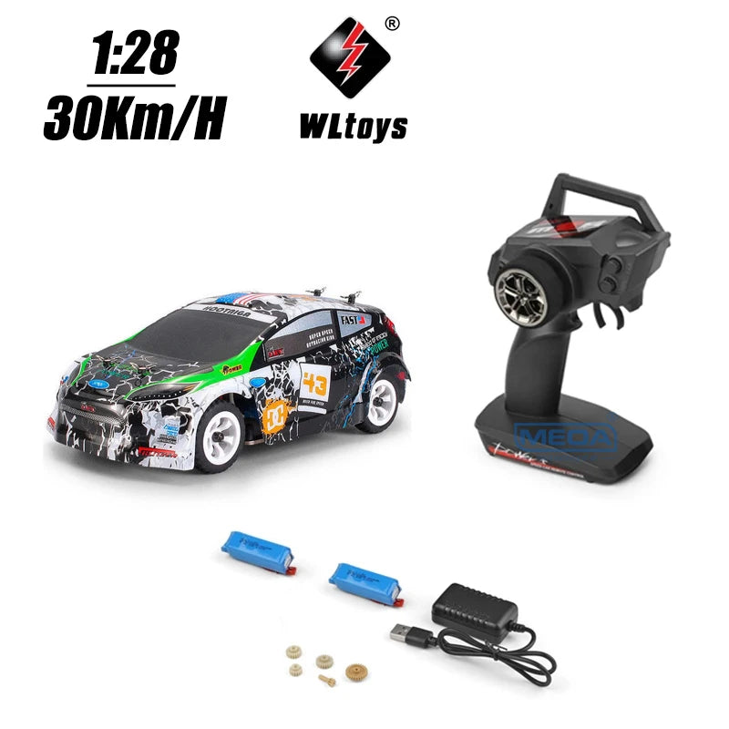 Wltoys K989 K969 284131 Upgrade LCD Version 4WD 1/28 RC High Speed Racing Mosquito 2.4GHz Off-Road RTR Rally Drift Car