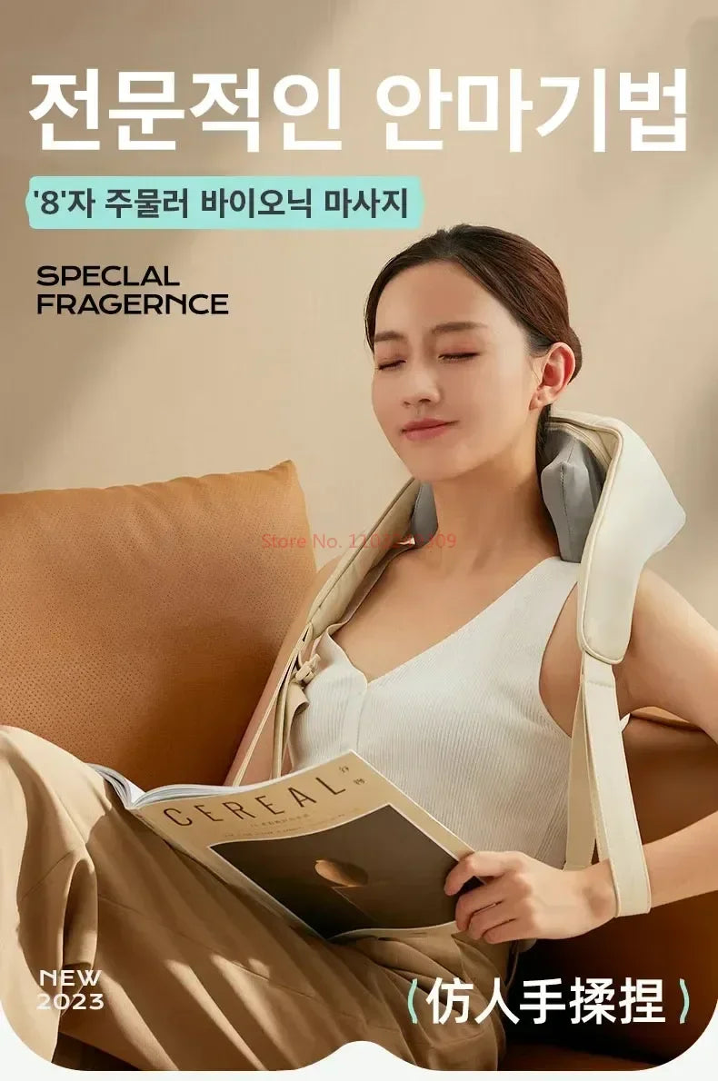 Shoulder And Neck Massager Korea 26W Bldc Massager Shoulder And Neck Multifunctional Kneading Hot Compress Massage Shawl