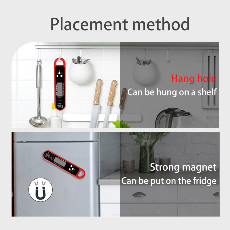 Digital Meat Thermometer for Cooking, Kitchen Food Thermometer for BBQ Grill Smoker Oil Fry Candy Instant Read Thermometer
