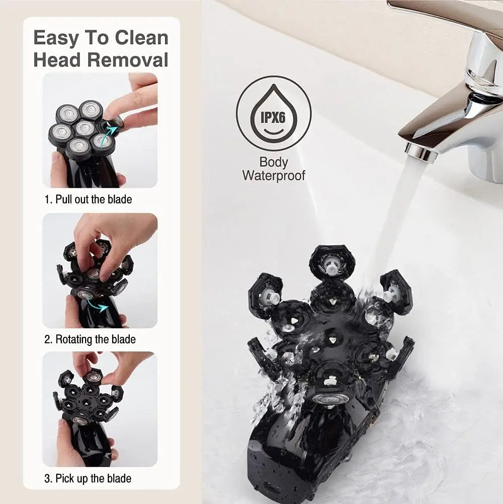 5 in 1 Shaver for Men Electric Shaver Powerful Bald Head Shaver Beard Shaving Machine For Men Razor Husband Gift Boyfriend