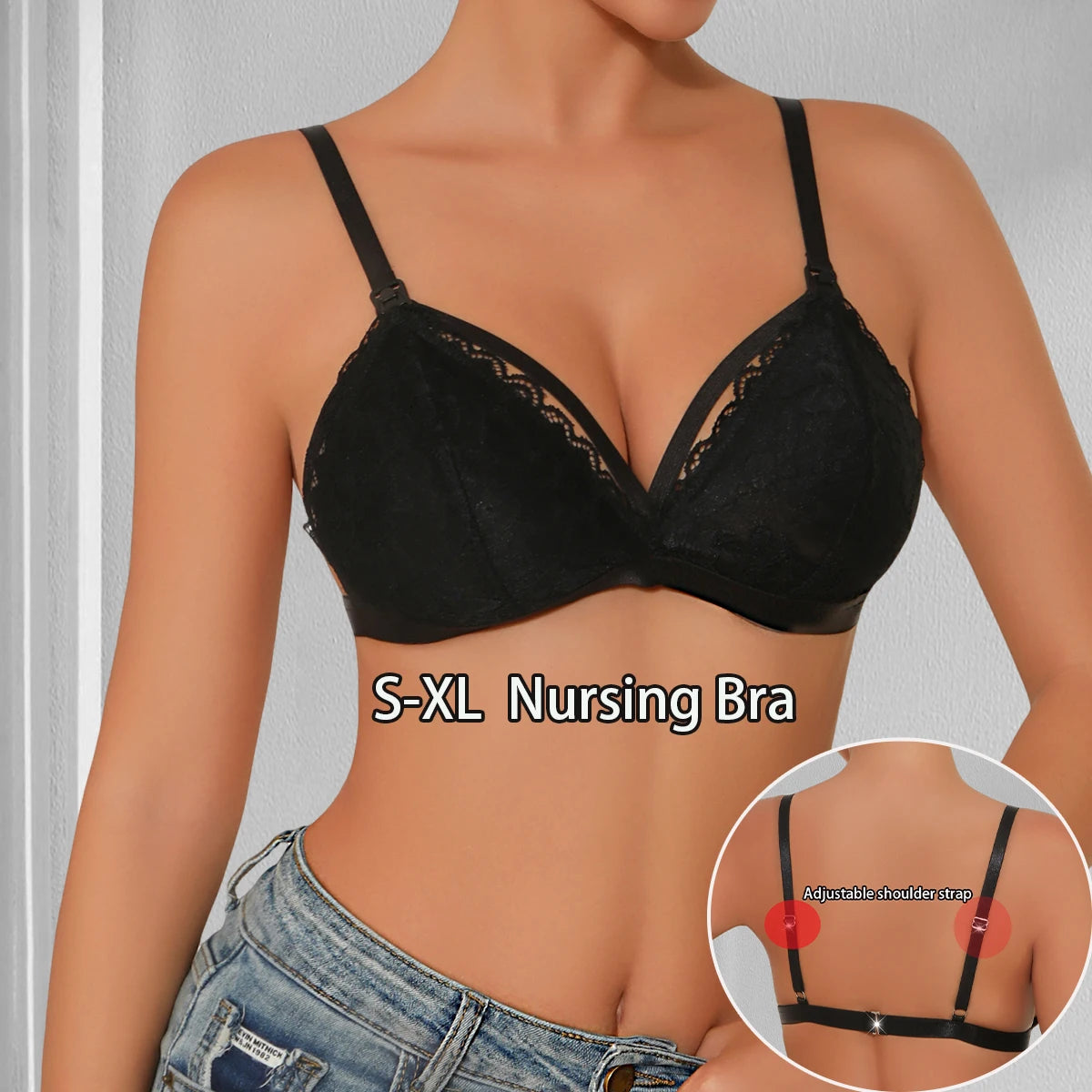 Front Open Nursing Bra Maternity Underwear For Pregnant Women Without Steel Rings And Anti Sagging Gathering Breastfeeding Bra