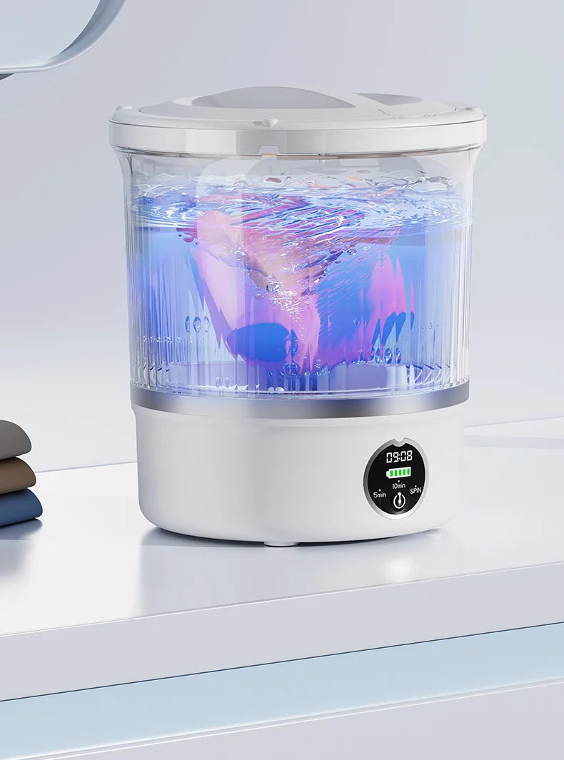 3L Mini Washing Machine Portable Home Clothes Socks Underwear Cleaning Washing Machine Travel Washing Machine with Spin Drying