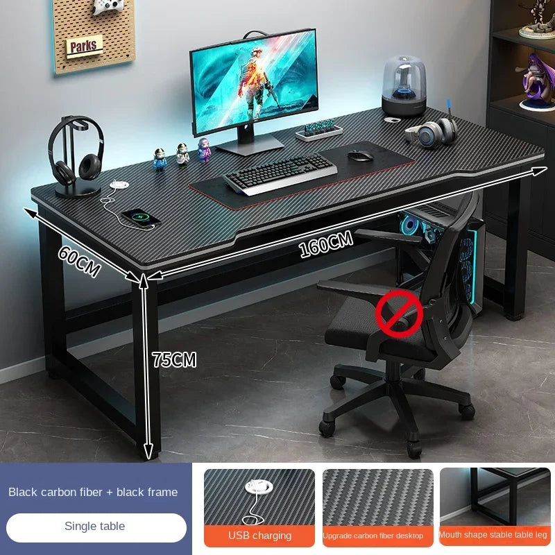 Shelf Living Room Office Desk Storage Standing Floor Metal Arbenic Computer Desks European Black Mesa De Escritorio Furniture