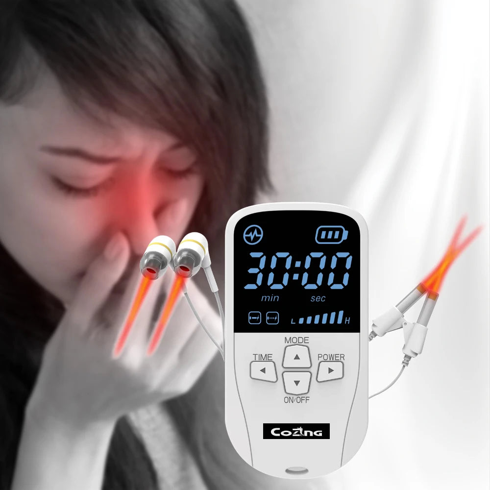 Tinnitus Ear Laser Therapy LLLT Irradiation Laser Physiotherapy Earplug Otitis Media Deafness Nose Rhinitis Sinusitis Treatment