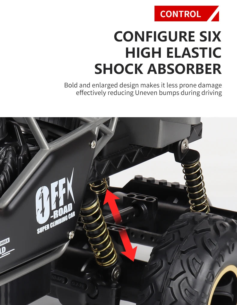 ZWN 1:12 RC Car With Lighting And Rechargeable 2.4G Radio Remote Control Alloy Buggy Off-Road Trucks Boys Toys for Children